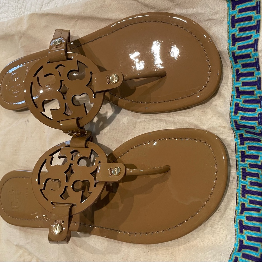 Tory Burch Miller sandals. Worn once. Size 10
